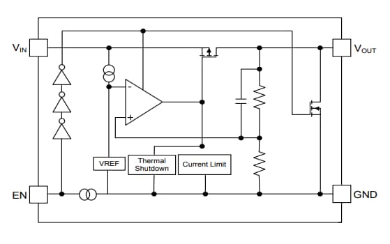 Blockdiagramm - Diodes Incorporated AP7347DQ LDO-Spannungsregler